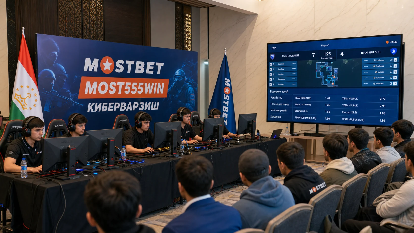 Мусобиқаи воқеии LAN оид ба киберспорт барои Mostbet TJ
