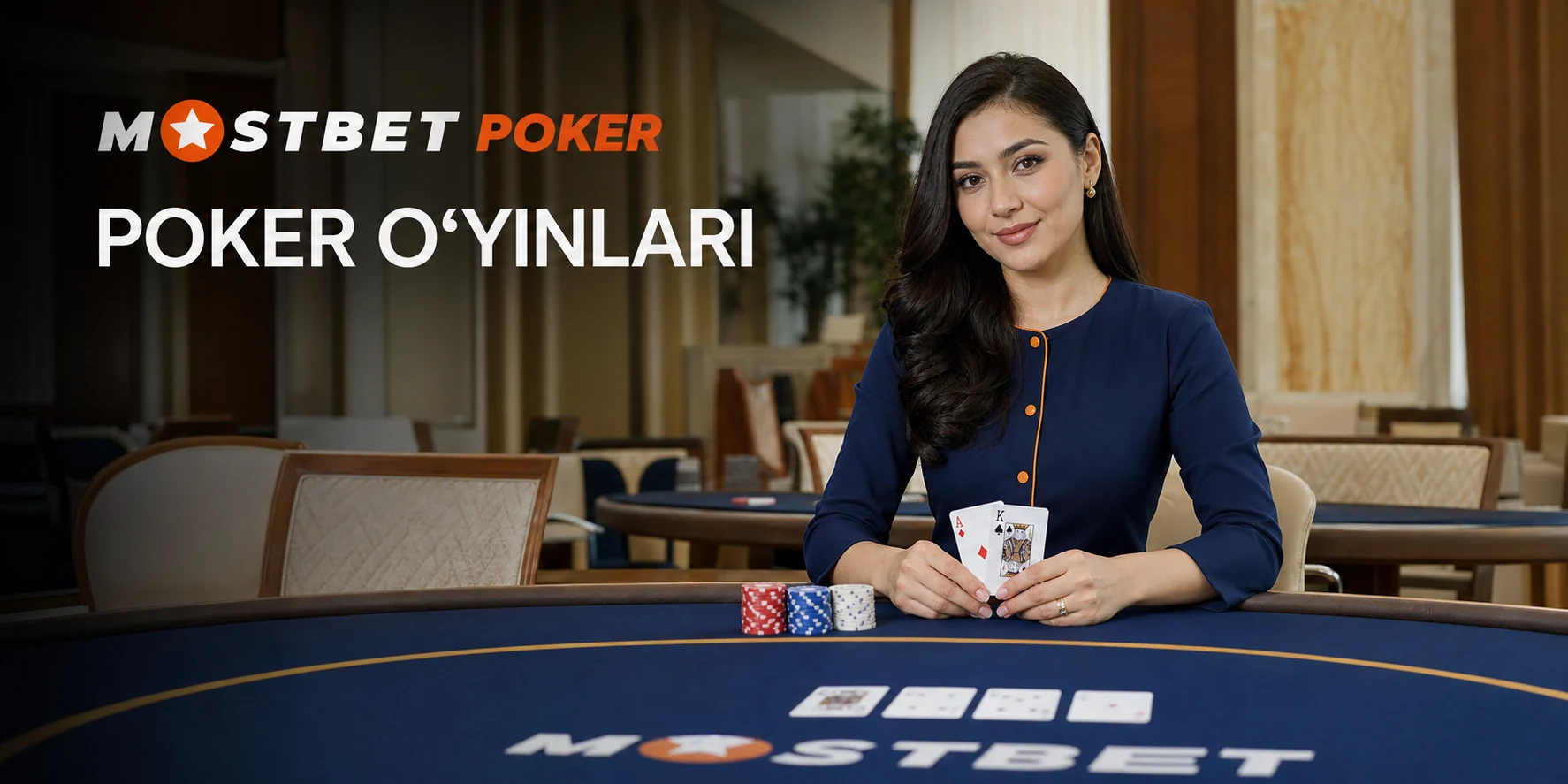 Mostbet UZ poker o'yinlari uchun real turnir zali